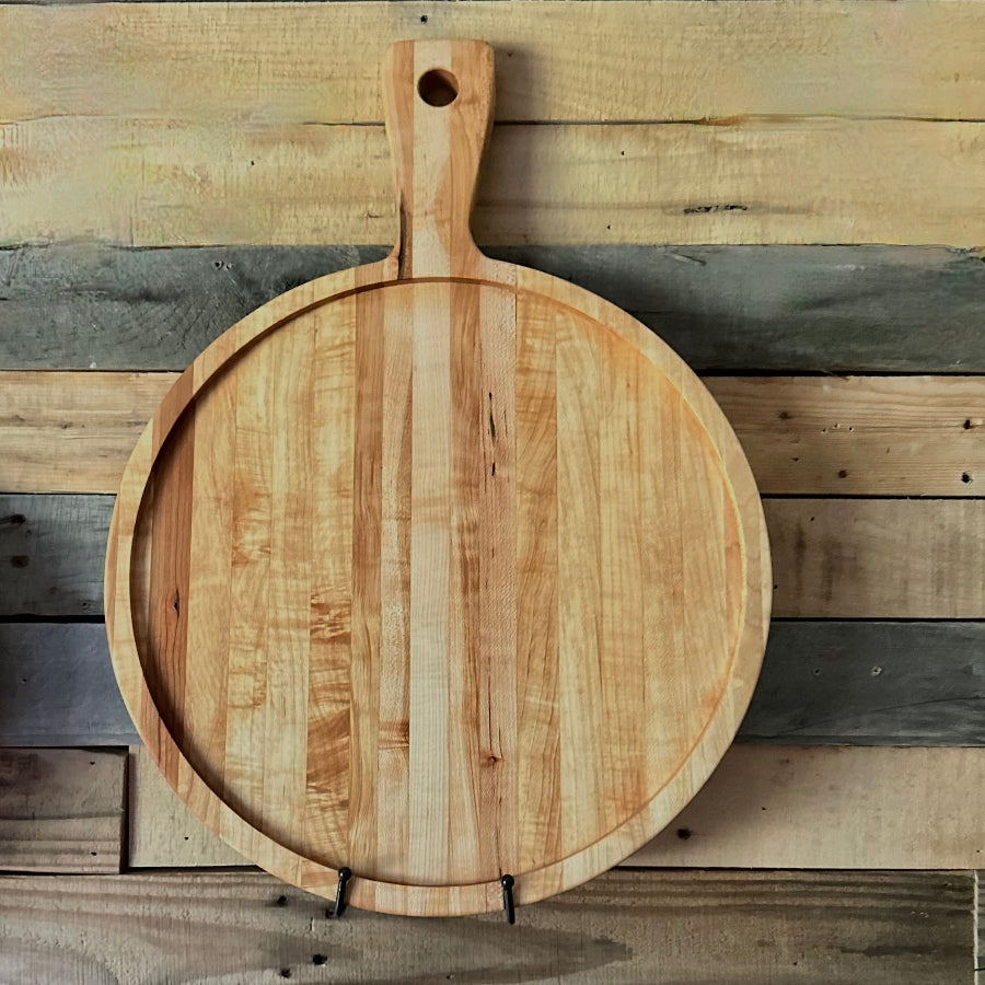 Cherry Hardwood Paddle Style Charcuterie board