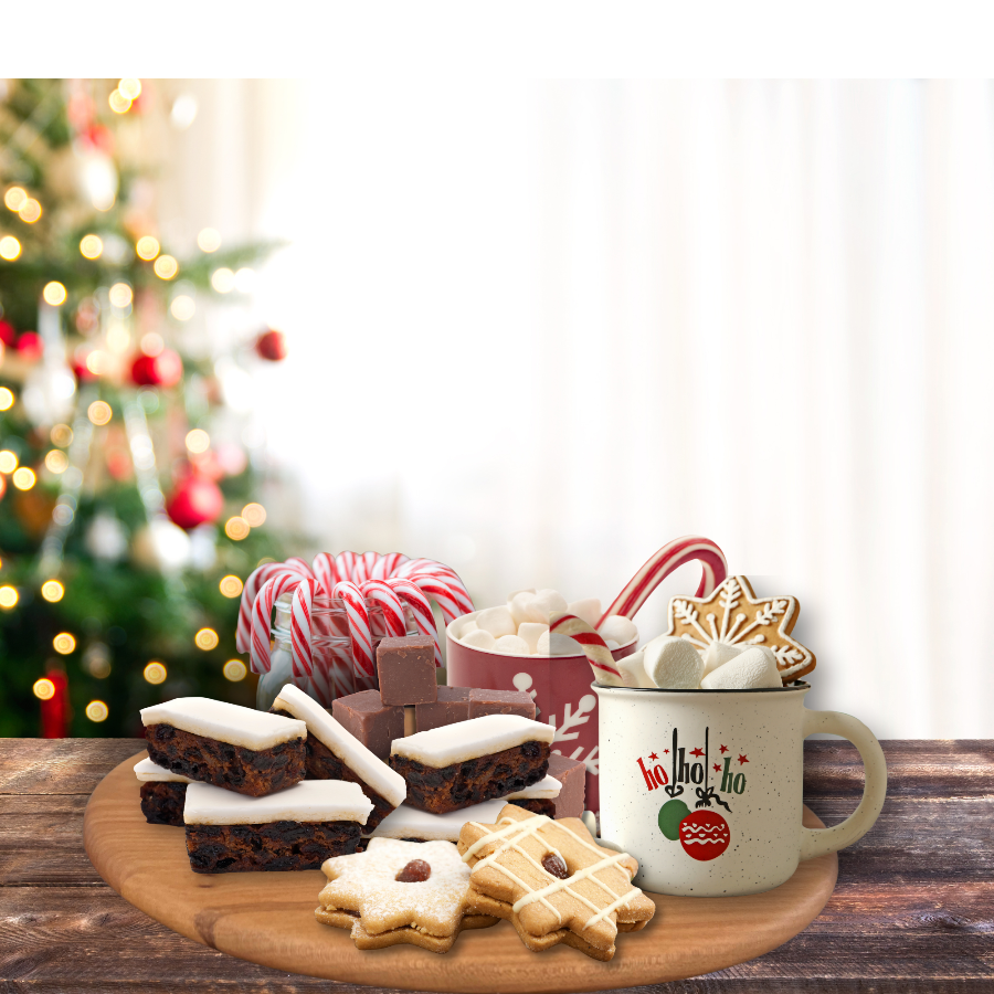 Merry & Bright Hardwood Cherry Tray
