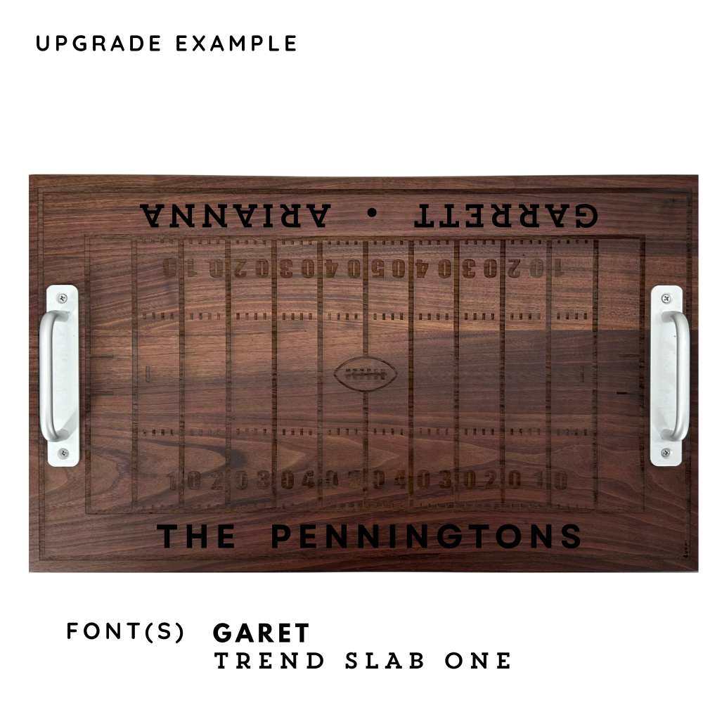 Walnut Football Field Charcuterie Board