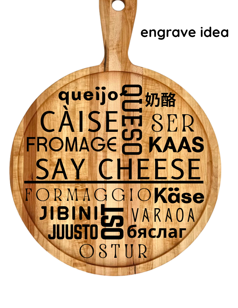 Cherry Hardwood Paddle Style Charcuterie board