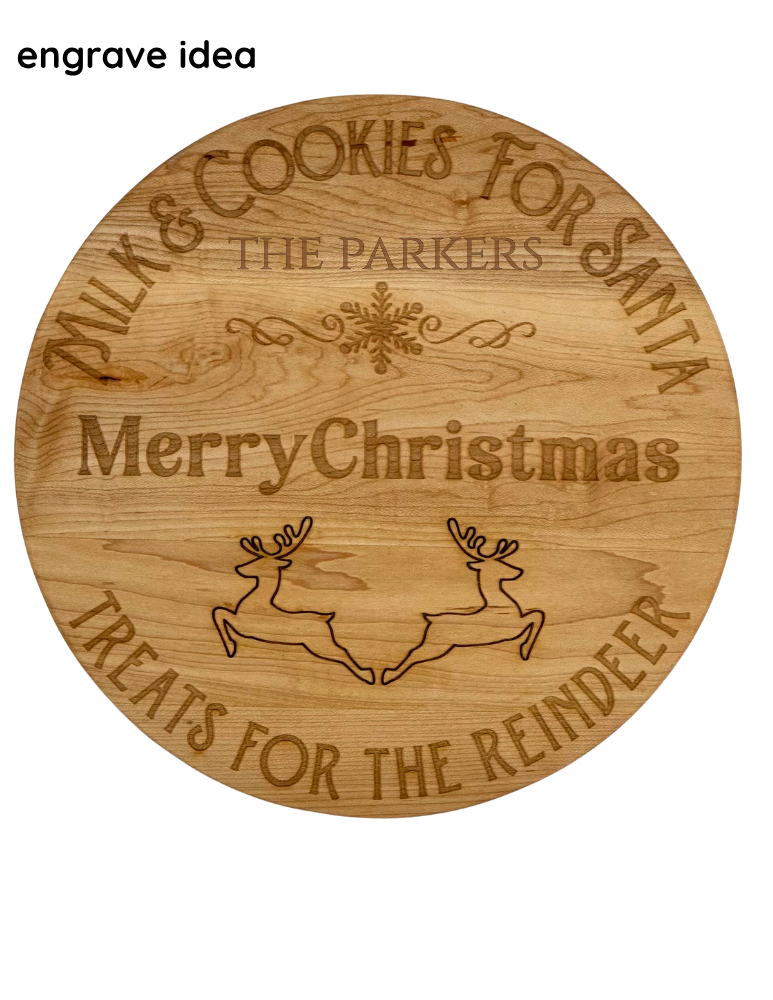 MILK AND COOKIES FOR SANTA PLATE