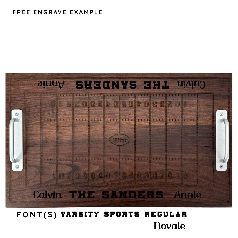 Walnut Football Field Charcuterie Board