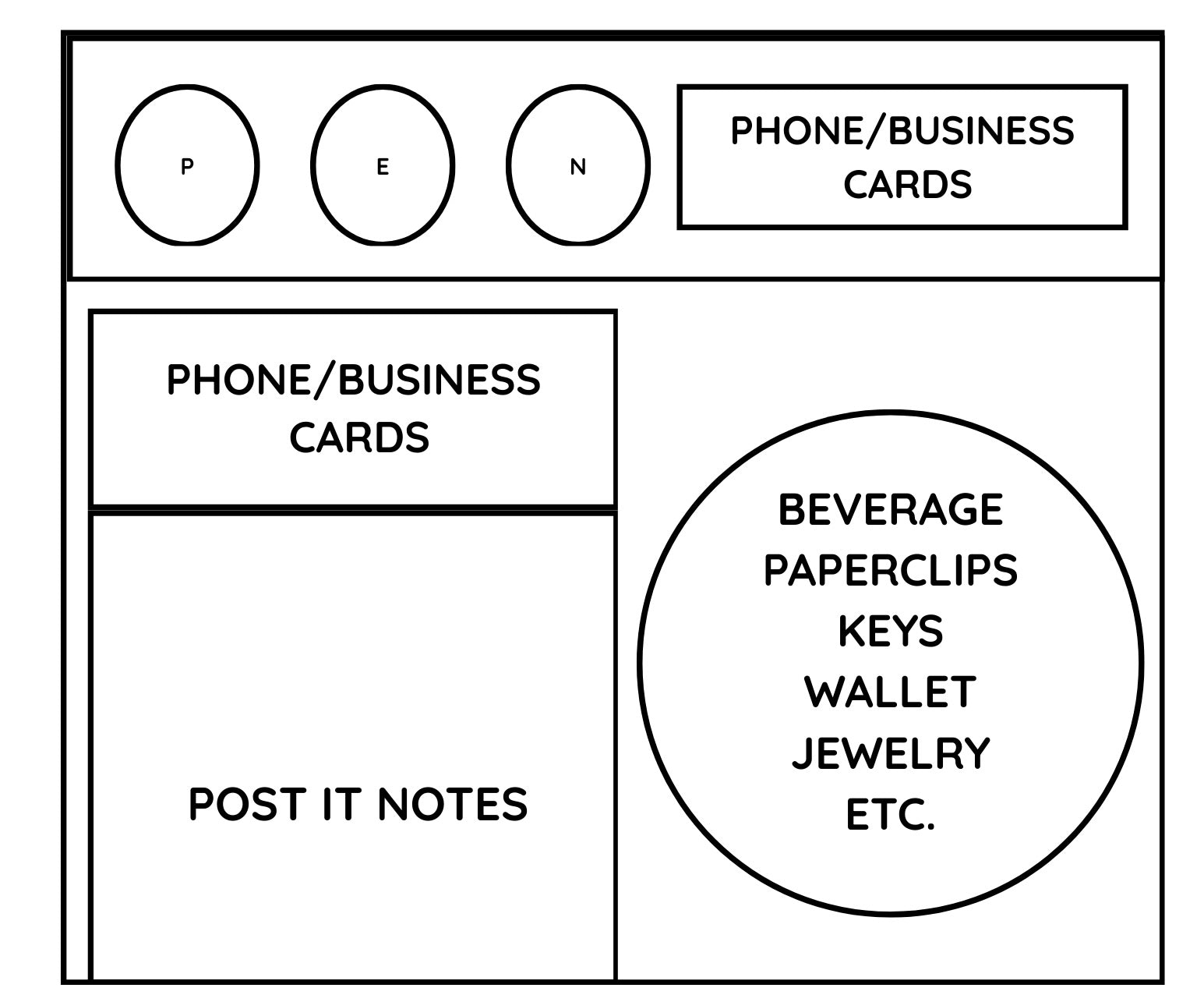 PHONE DOCK DESK ORGANIZER FOR HOME OR OFFICE
