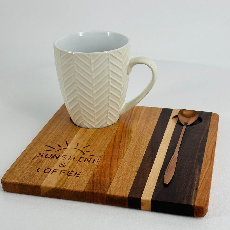Mini Cafe Table Mini Café Board in Cherry, Walnut, & Maple Hardwood - Square Tree Lane