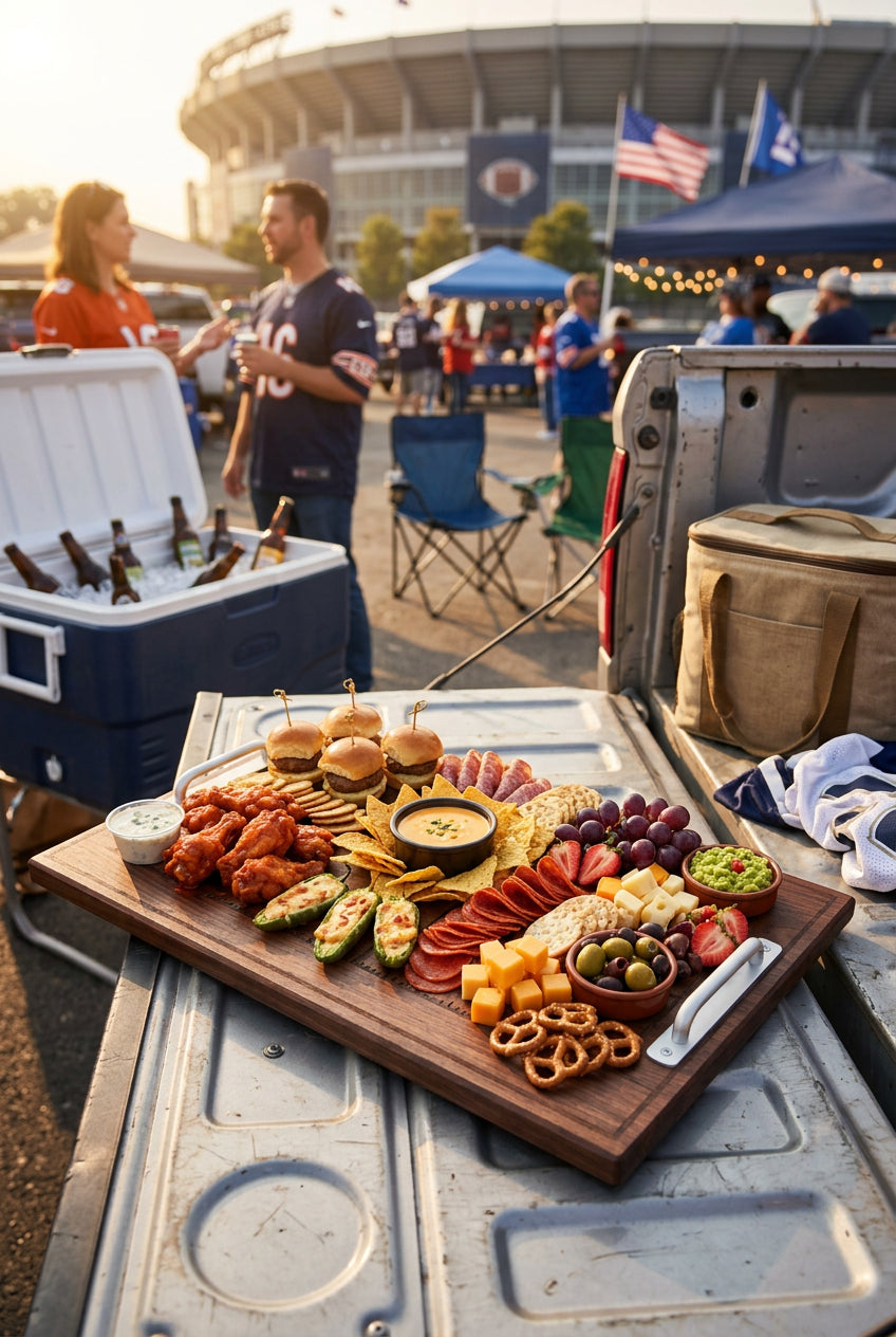 Walnut Football Field Charcuterie Board
