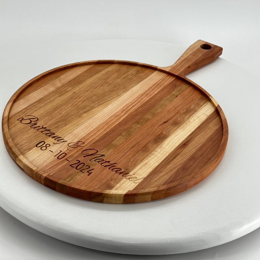 12 Inch Block And Paddle Set in Cherry, Maple, or Walnut