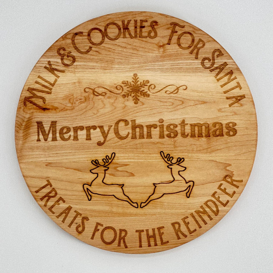 MILK AND COOKIES FOR SANTA PLATE