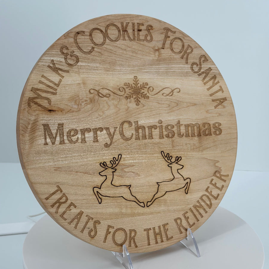 MILK AND COOKIES FOR SANTA PLATE