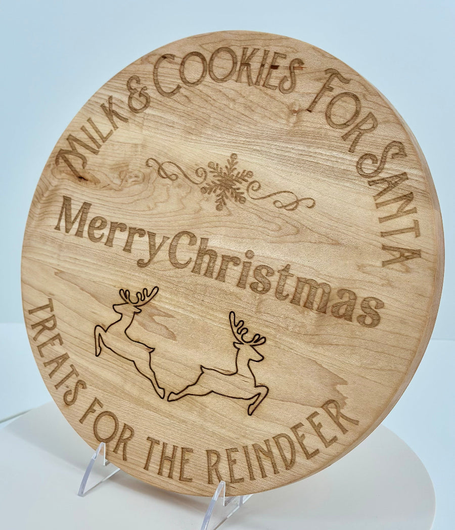 MILK AND COOKIES FOR SANTA PLATE