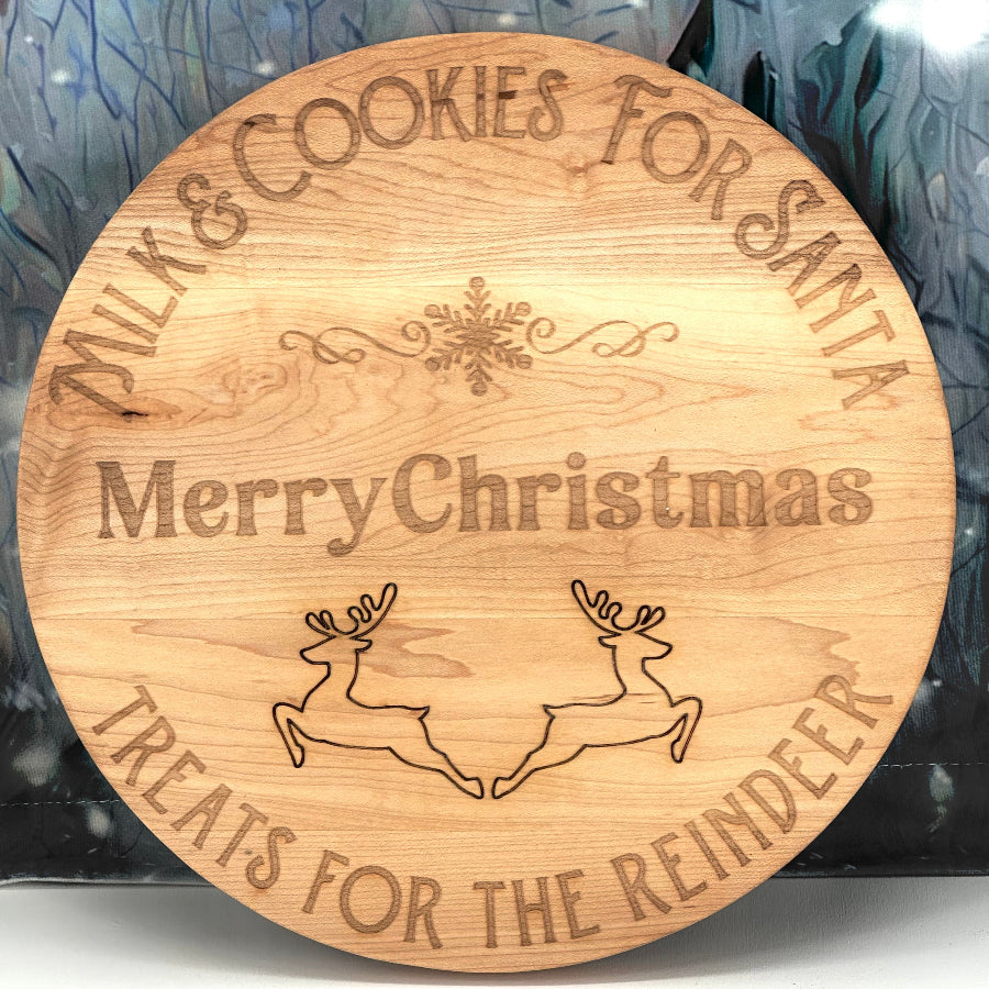 MILK AND COOKIES FOR SANTA PLATE