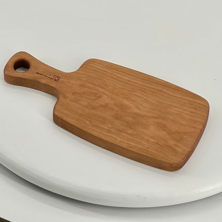 Hardwood Cherry Cheese Board Featuring Typographic Engraved Art