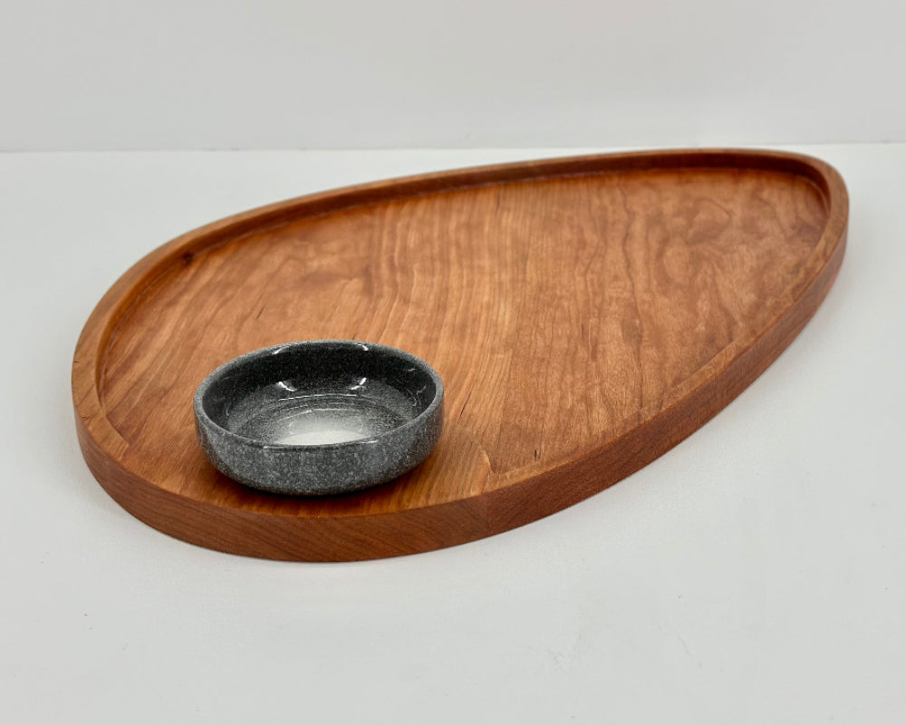 Asymmetrical Cherry Charcuterie Board With Dipping Bowl (Copy) (Copy)