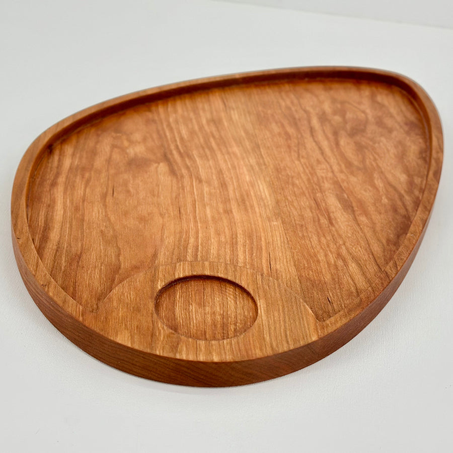 Asymmetrical Cherry Charcuterie Board With Dipping Bowl (Copy) (Copy)