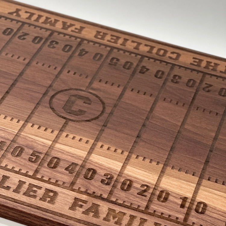 Walnut Football Field Charcuterie Board