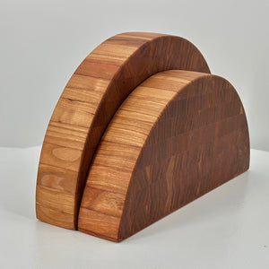 wood half circle cutting block set
