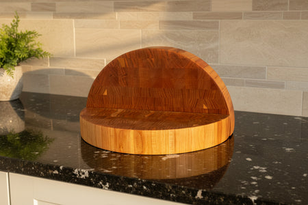 Wooden cutting boards with end grain construction