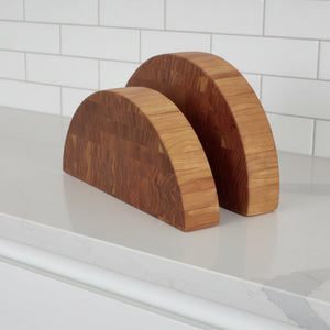 two half circle cutting boards