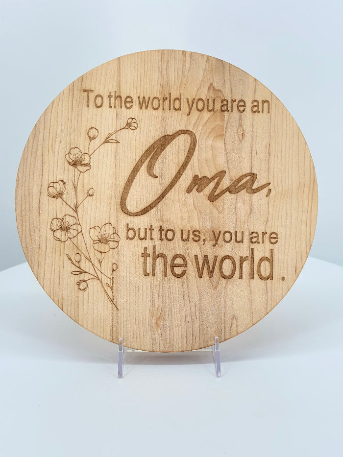 Oma Charcuterie Plate/Wall Decor