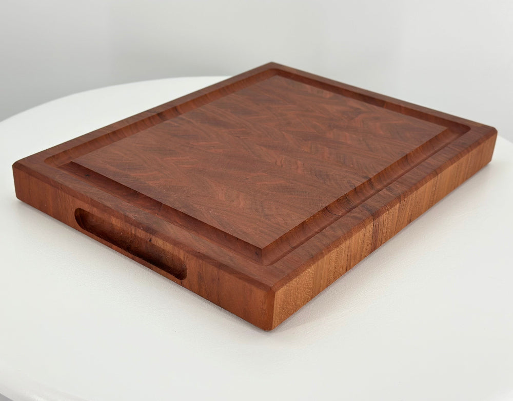 CHERRY END GRAIN CUTTING BLOCK with juice groove