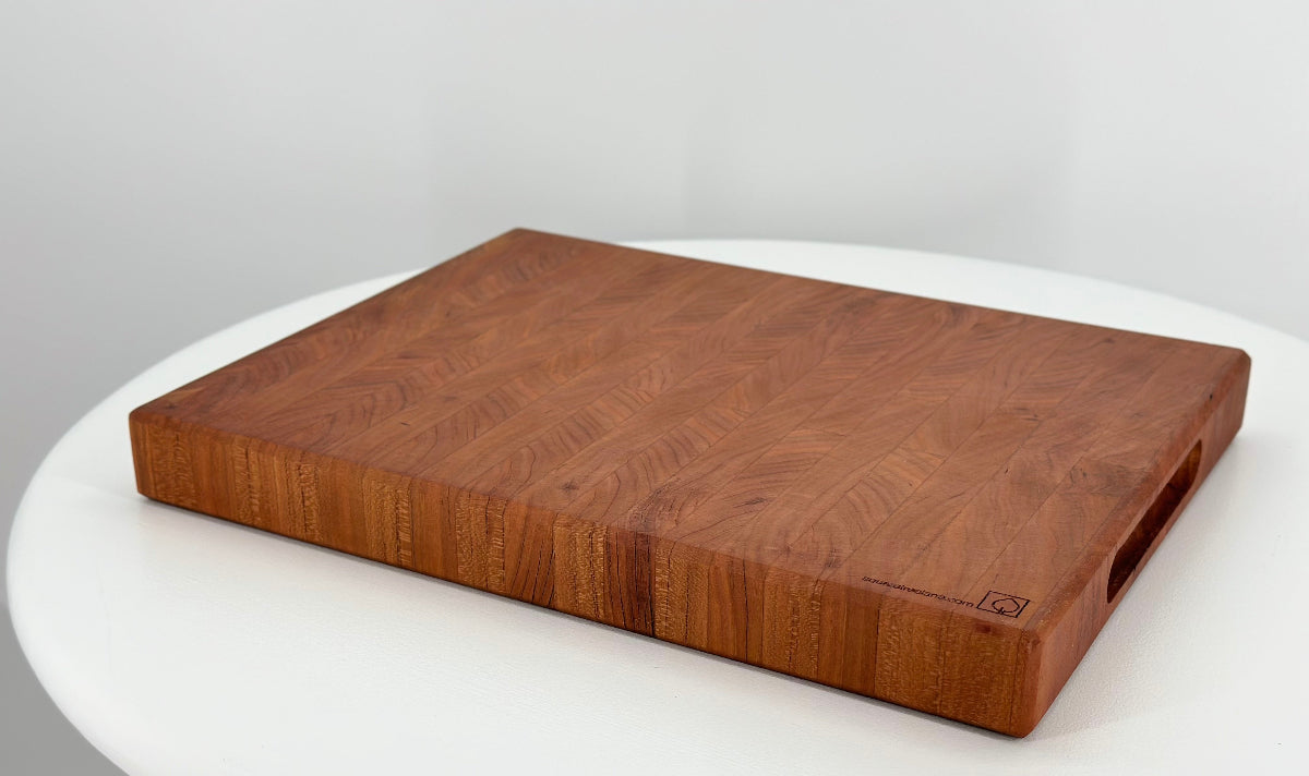 CHERRY END GRAIN CUTTING BLOCK with juice groove