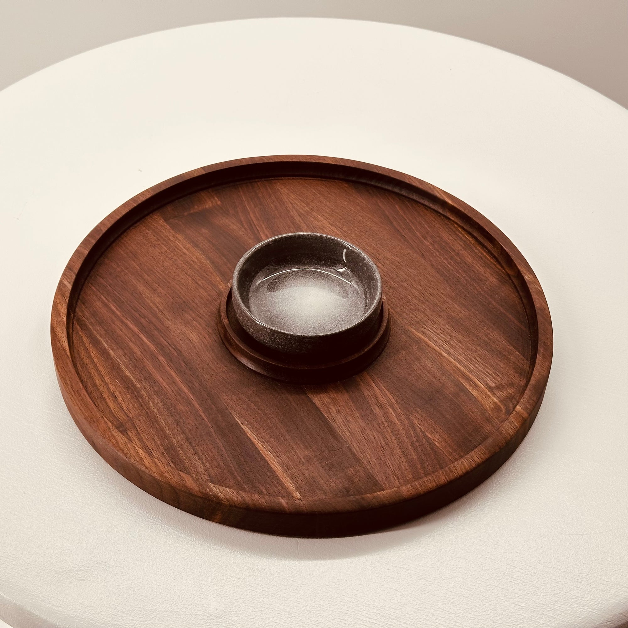 Walnut Charcuterie Board with Ramekin
