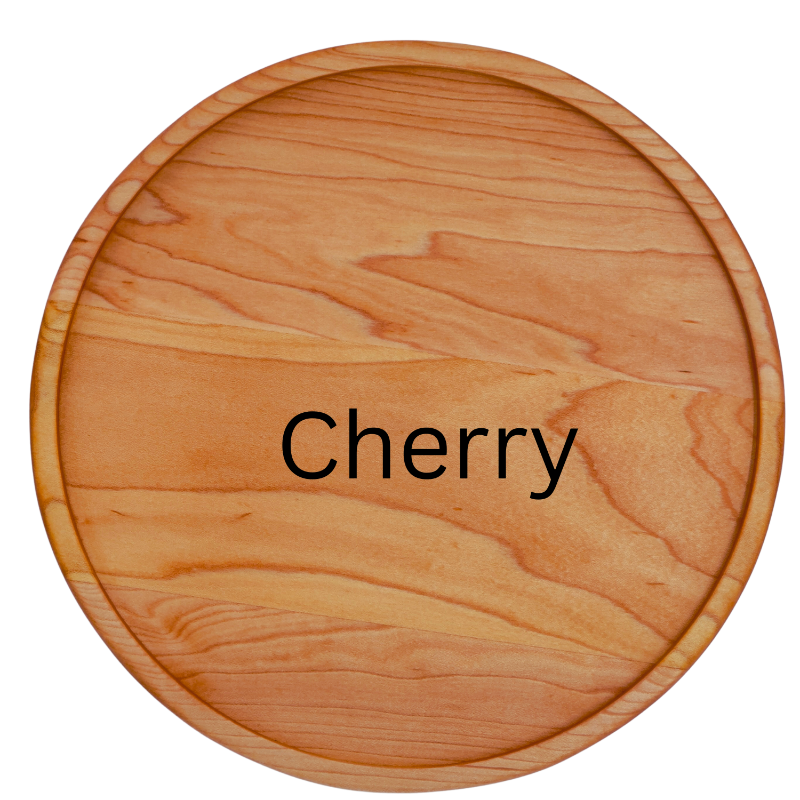 Solid Hardwood 12 inch Grandma Plate with 12 design options available on 4 available wood species. .