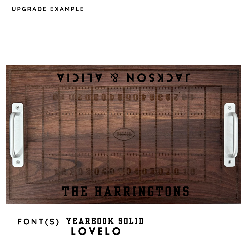 Walnut Football Field Charcuterie Board