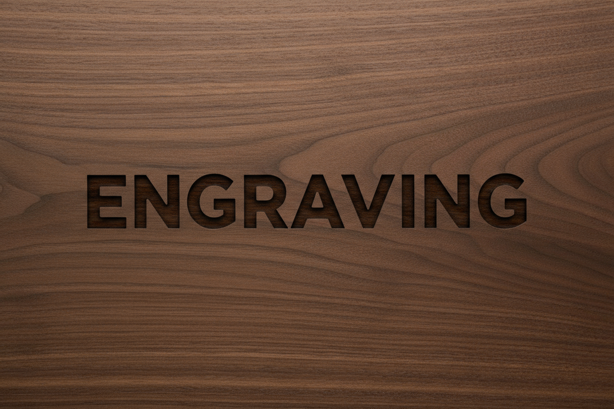 make word darker to look like engraving