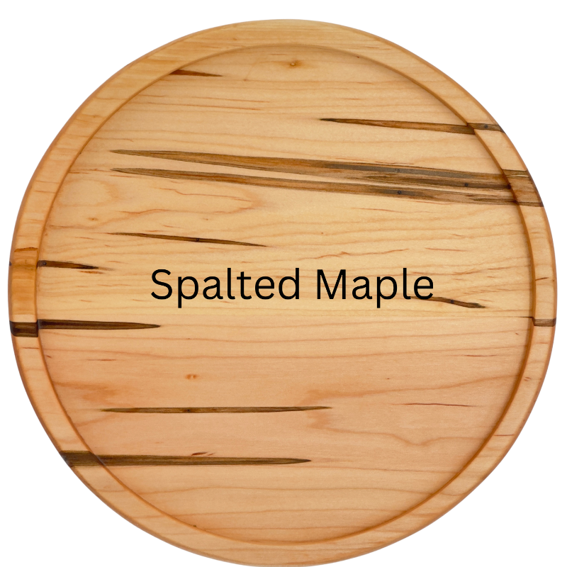 Solid Hardwood 12 inch Grandma Plate with 12 design options available on 4 available wood species. .