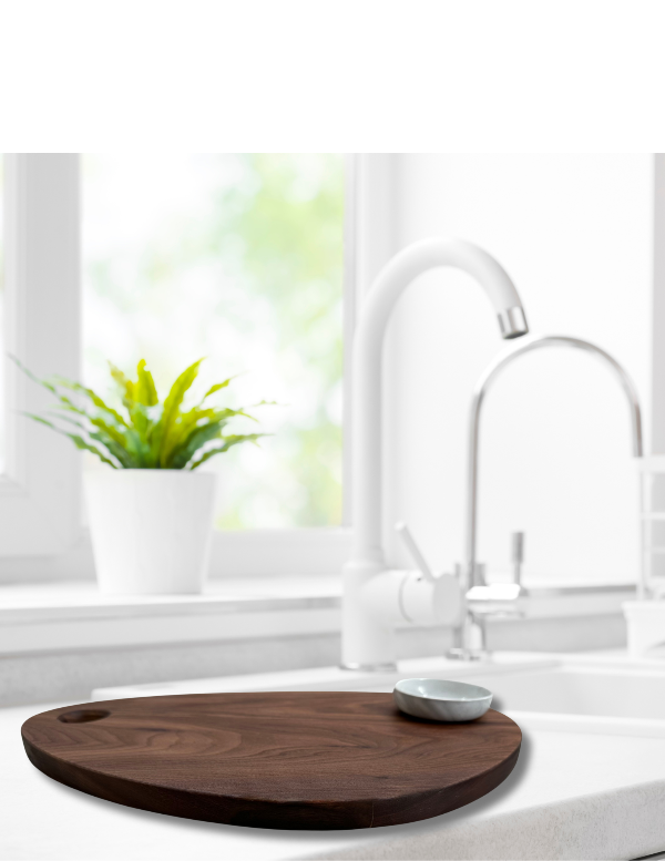 Organic Shaped Charcuterie in Solid Walnut